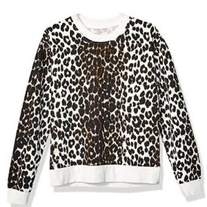 Betsey Johnson Leopard Sweatshirt Size: L